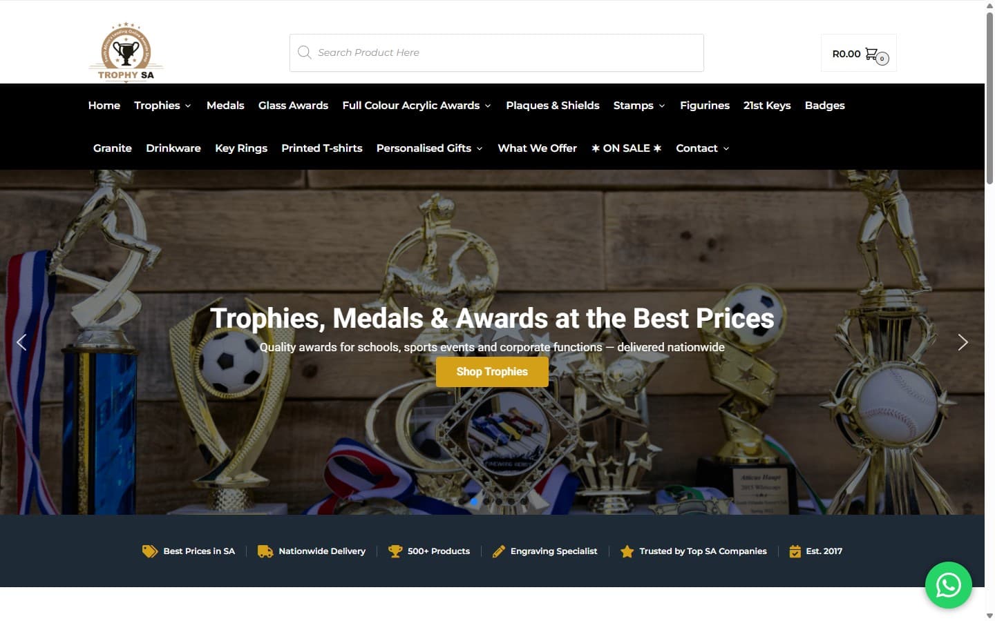 Trophy SA live site
